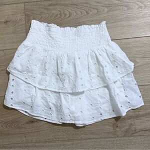 Abercrombie Kids White Eyelet Mini Skirt